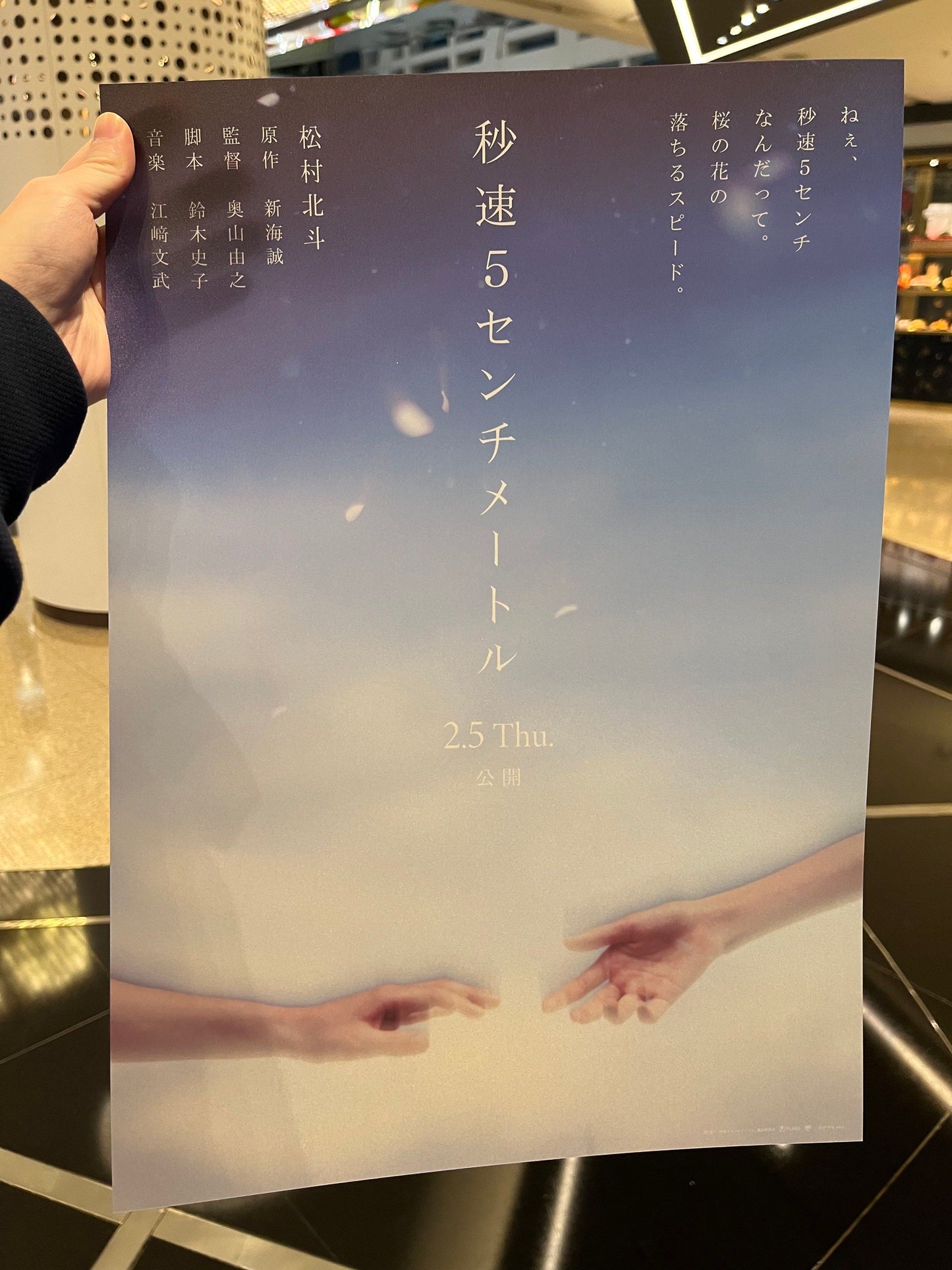 電影:秒速5厘米 真人版 A3 海報