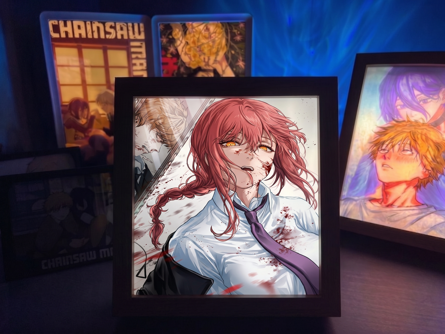 Chainsaw Man Anime Light Box Series – LED Light Painting Frames & Wall Art